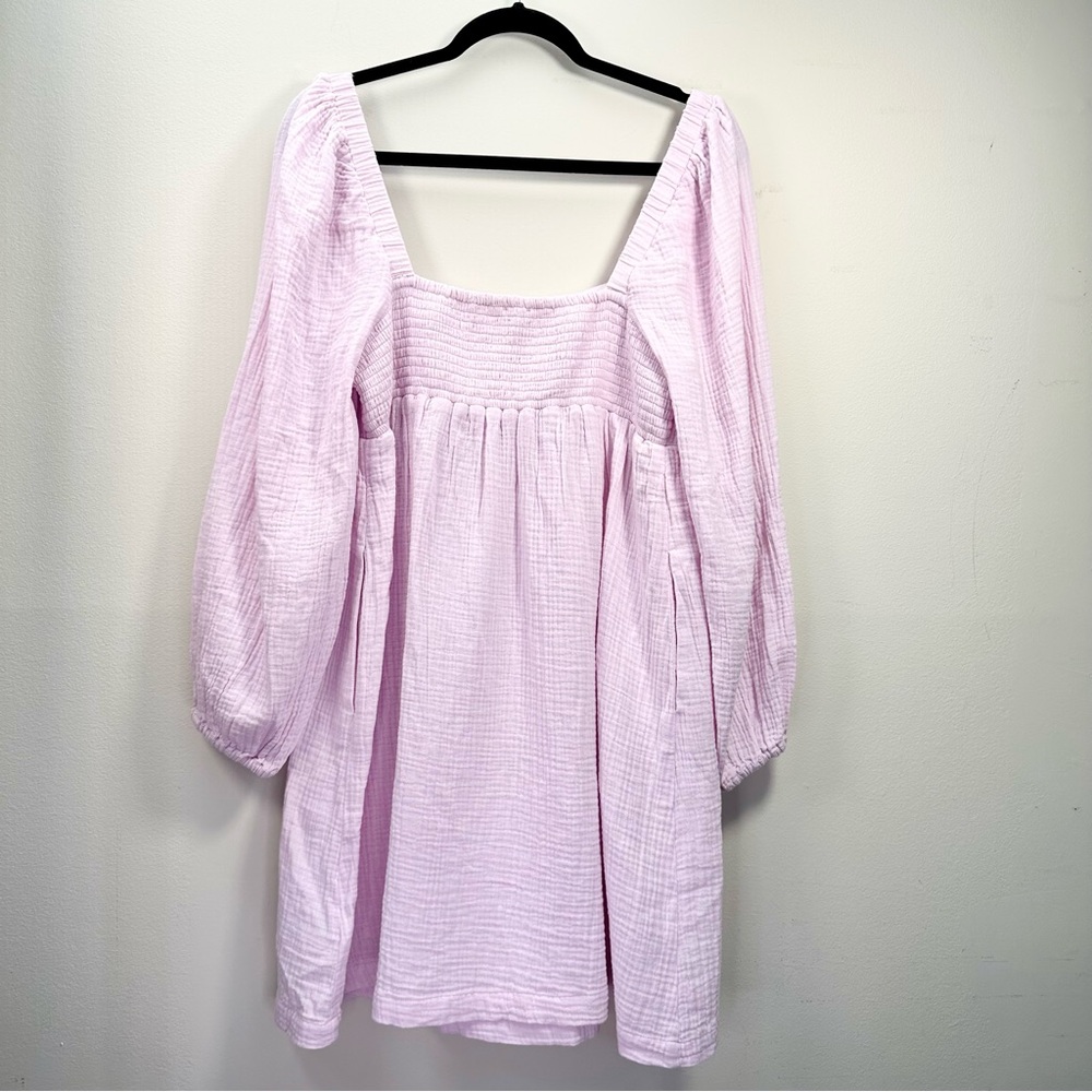 J. Crew Square Neck Soft Gauze Dress, Frosty Lavender,  Medium - Picture 5 of 16